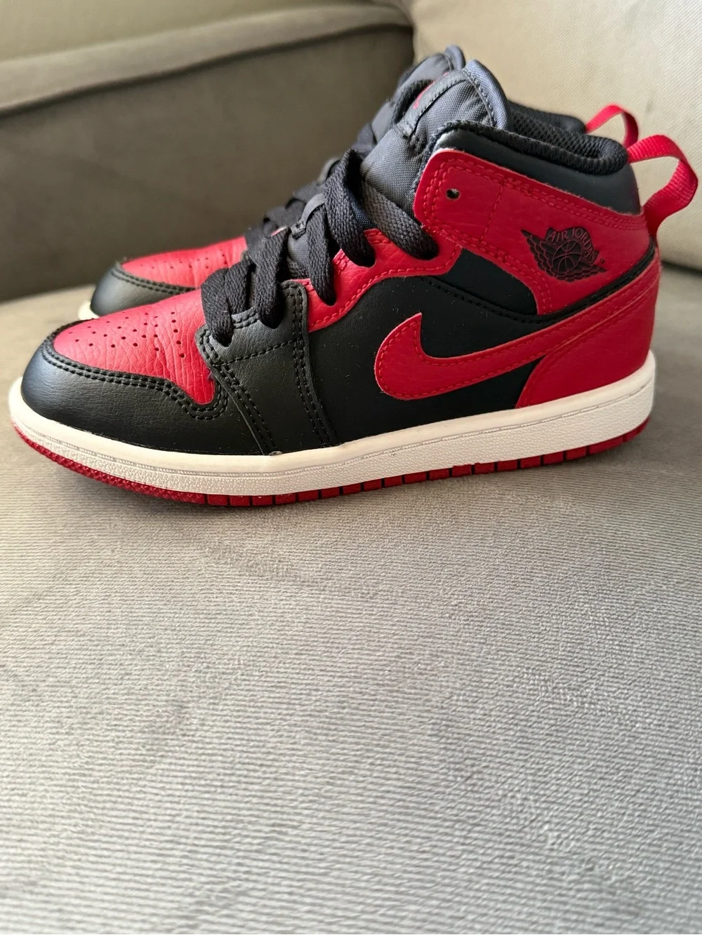 Nike Kids Black and Red High-Top Sneakers